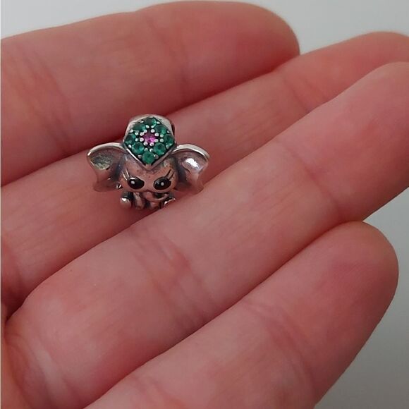 925 Sterling Silver Baby Elephant Charm - Picture 5 of 7